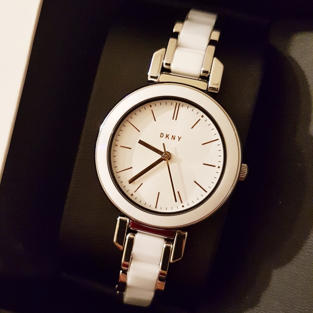 NIB DKNY NY2588 Ellington Two-Tone Watch
